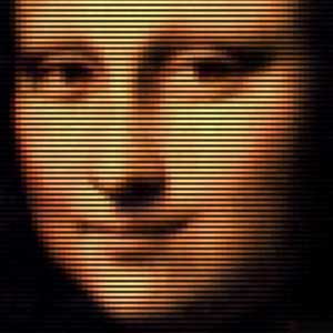 Mona Lisa as a raster laser scan