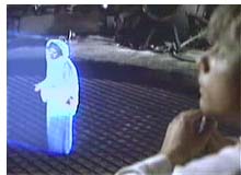 Princess Leia projection from "Star Wars"